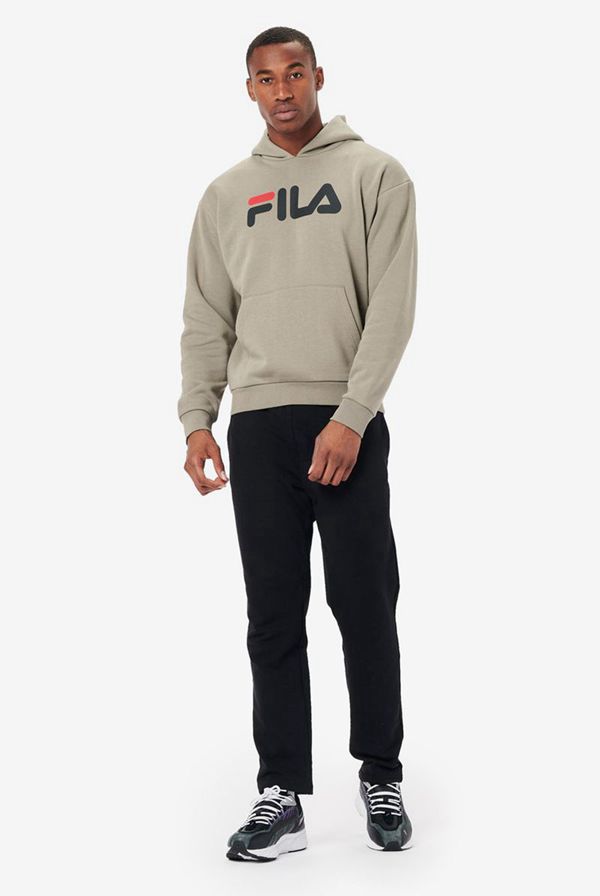 Fila Axelo Classic Logo Men's Hoodies - Black/Red,NZ 965-62391